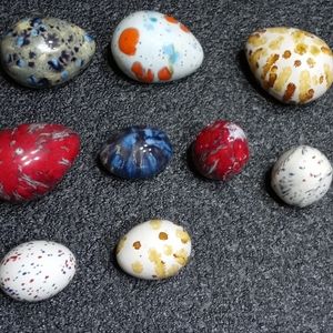 Ceramic colorful eggs